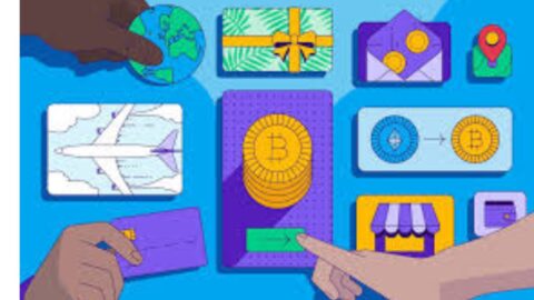 Cryptocurrency safety risks and rewards concept with Bitcoin and Ethereum coins on a digital security background